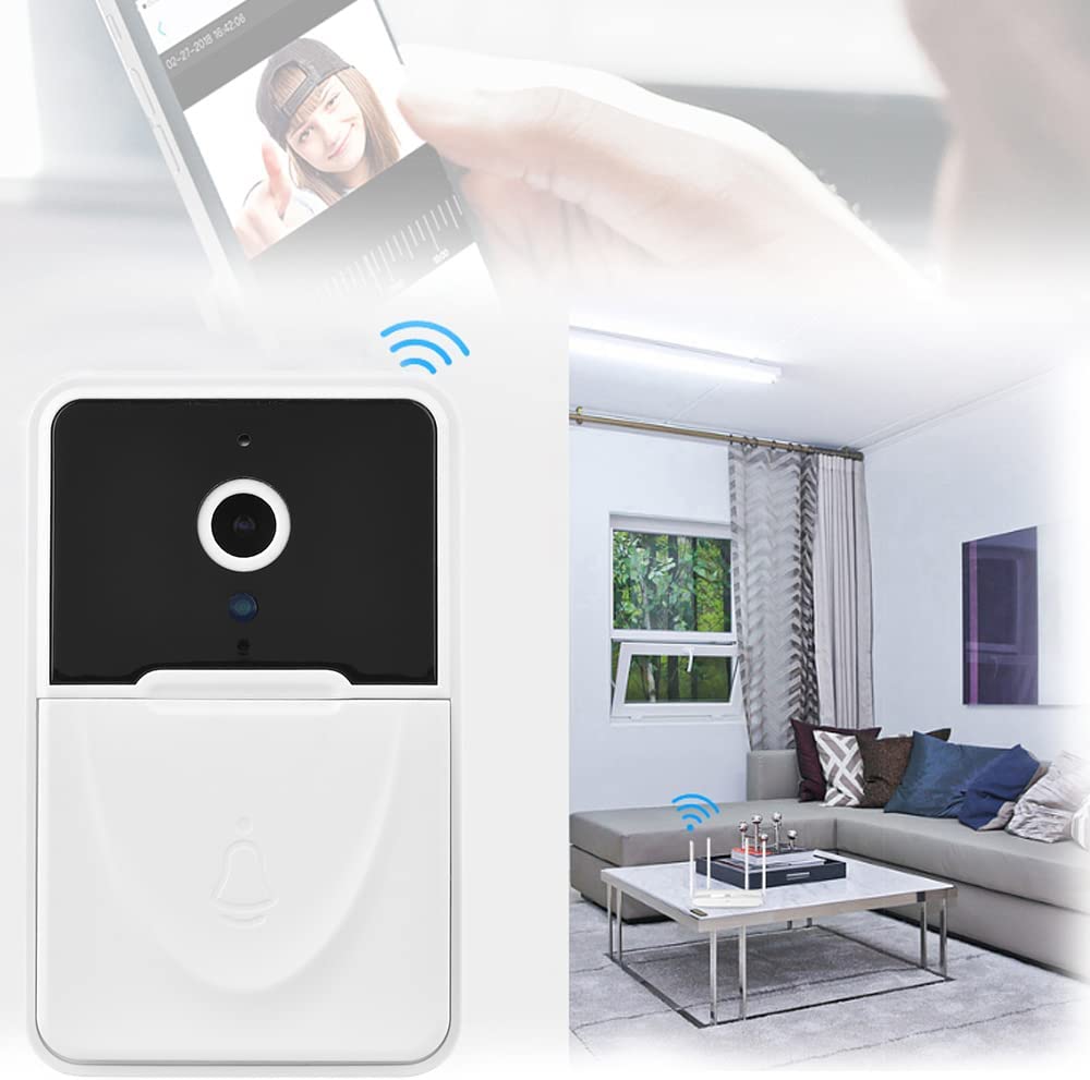 Smart Doorbell Wireless Video Doorbell Camera Visual Smart Security Doorbell with Motion Detection Night Vision 2-Way