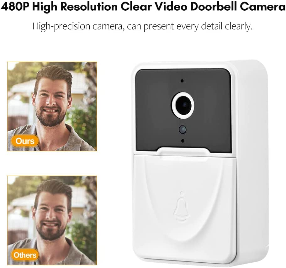 Smart Doorbell Wireless Video Doorbell Camera Visual Smart Security Doorbell with Motion Detection Night Vision 2-Way